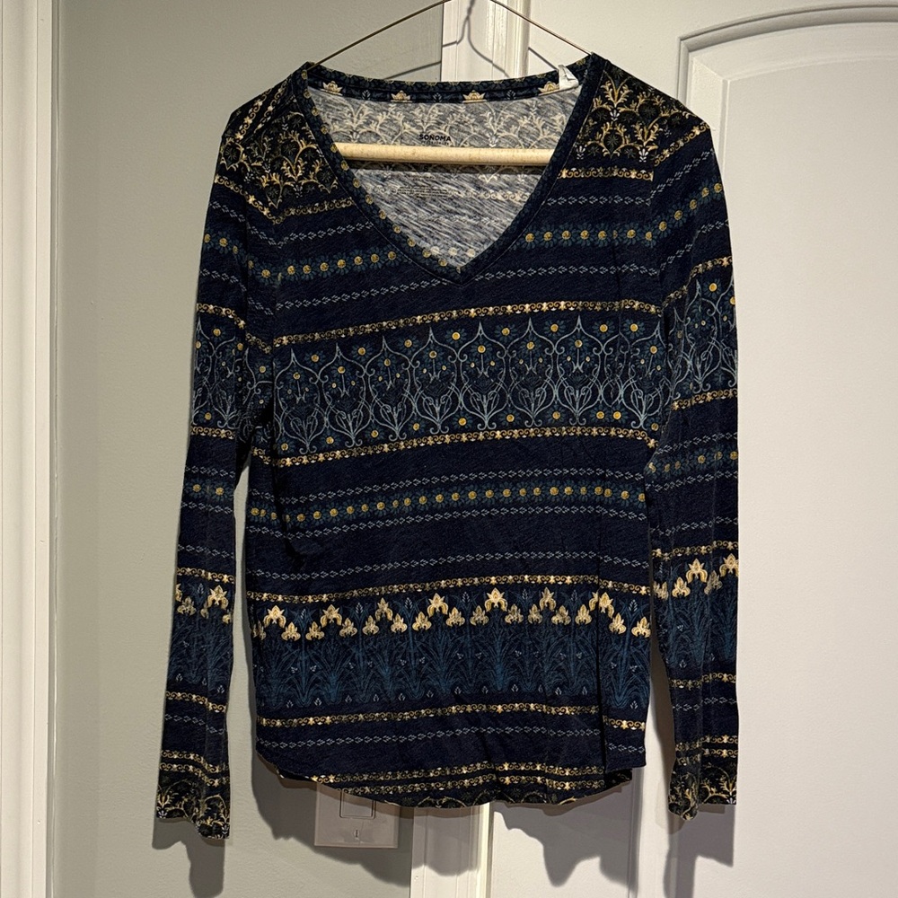 Sonoma decorative patterned long sleeve